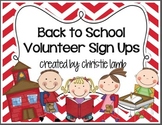 Back to School Night Parent Volunteer Sign up Forms