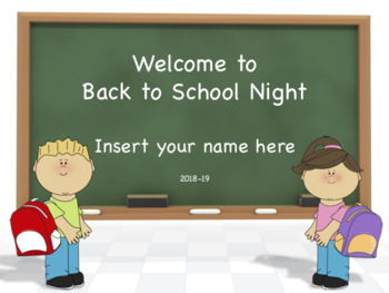 Preview of Back to School Night Presentation - Any Grade