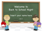 Back to School Night Presentation - Any Grade
