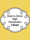 Back to School Night Presentation: Elementary Classroom