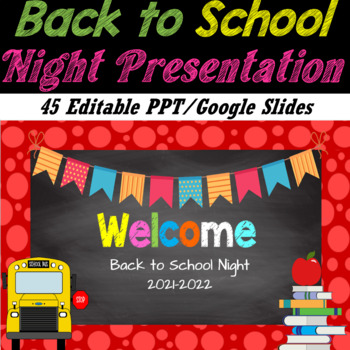 Preview of Back to School Night Presentation/ Meet The Teacher Open House-PPT/Google Slides