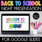 Back to School Night Presentation Slides