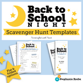 Back to School Night Scavenger Hunt // Editable Templates 