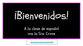 Preview of Back to School Night Slides - High School Spanish (modifiable in Google Slides)