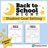 Back to School Night Student Goal Setting Sheet // No Prep