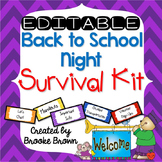 Back to School Night Survival Kit {EDITABLE}