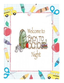Preview of Back to School Night - UNIQUE Resource Package