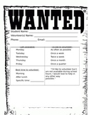 Back to School Night Volunteer Form - EDITABLE