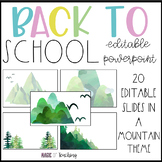 Back to School Night or Open House Editable Power Point - 
