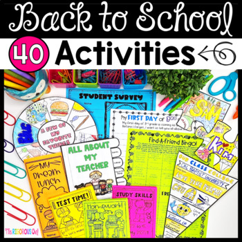 Preview of 40 No Prep Back to School Activities