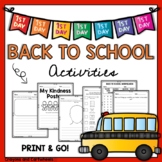Back to School | No-Prep Activity Pack!