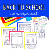 Back to School | No Prep Preschool Language Unit