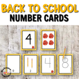 Back to School Number Cards 0 to 9 for Math Centers or Han