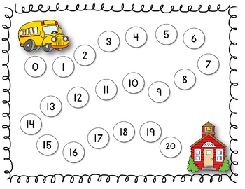 back to school number order 1 20 freebie by kimberly