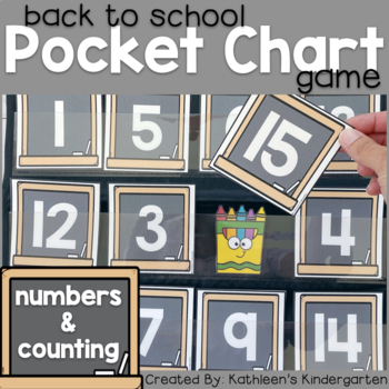 Preview of Back to School Number Pocket Chart Game