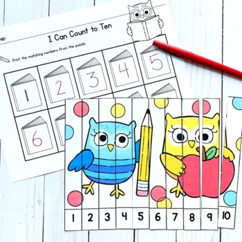 back to school number puzzles 1 10 free by clearly primary tpt