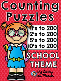 Number Puzzles: Numerals 1-200 Back to School for 1st and 
