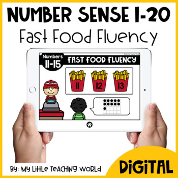 Preview of Back to School Number Sense 1-20 Fast Food Fluency PowerPoint Game 