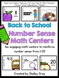 Back-to-School Number Sense Math Centers for numbers 1-20