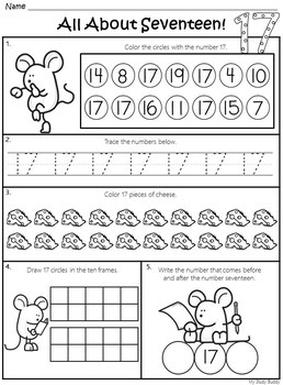 Back to School: Number of the Day (Numbers 1-20 for Kindergarten)