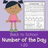 Number of the Day (Numbers 1-20 Worksheets for Kindergarten)