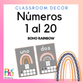 Back to School Numbers to 20 in Spanish Classroom Decor Bo