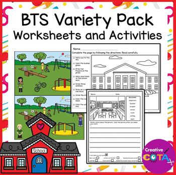 Preview of Occupational Therapy Back to School Literacy Math & Writing Activities 