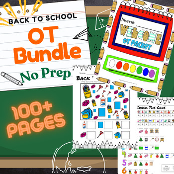 Preview of Back to School Occupational Therapy (OT) No Prep Packet 100+ Pages