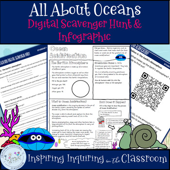 Preview of Back to School Oceans Scavenger Hunt and Infographic Activity