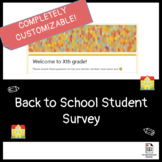Back to School Online Student Survey: Completely Customizable!