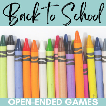 Back to School Open-Ended Speech Therapy Games by Eliza Joy SLP | TPT