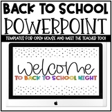 Back to School | Open House | Meet the Teacher Night PowerPoint