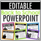 Back to School/Open House/Meet the Teacher PowerPoint | EDITABLE