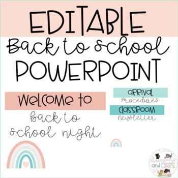 Preview of Back to School/Open House/Meet the Teacher PowerPoint | EDITABLE