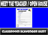 Back to School Open House Night/ Meet The Teacher- Scavenger Hunt