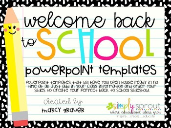 Preview of Back to School Open House Powerpoint presentation templates