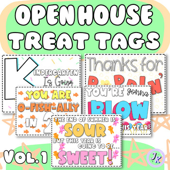 Preview of Back to School | Open House Treat Tags | Volume 1