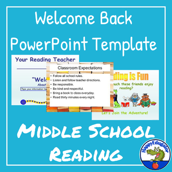 Preview of Back to School Open House - Welcome to Reading Class Editable PowerPoint