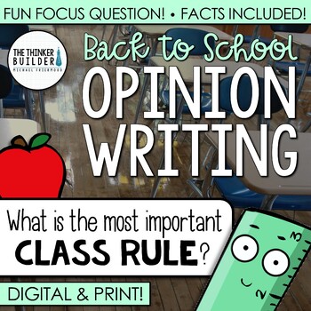 Preview of Back to School Opinion Writing Lesson & Activity