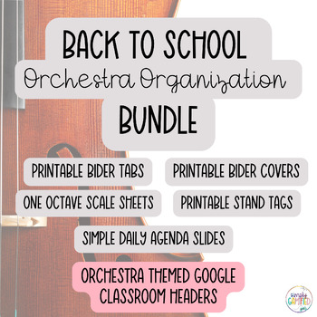 Preview of Back to School Orchestra Organization Bundle