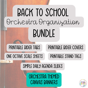 Preview of Back to School Orchestra Organization Bundle