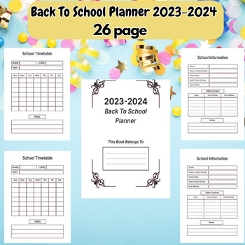 Preview of Back to School Organization Binder Back to School Teacher Planner 2023-2024