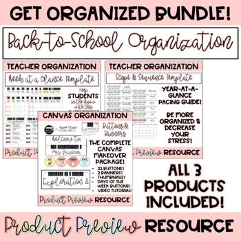 Preview of Back to School Organization Bundle | Back to School | Teacher Organization
