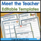 Back to School Meet the Teacher Editable Template