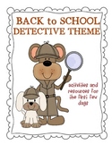 Back to School Pack Detective Theme