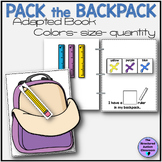 Back to School Pack the Backpack with School Supplies Adap
