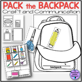 Back to School Pack the Backpack with School Supplies Craf