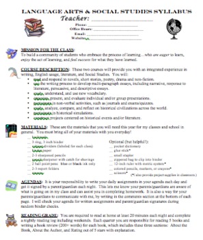 Preview of Back to School Packet & PowerPoint - Letter, Behavior Contract, Syllabus