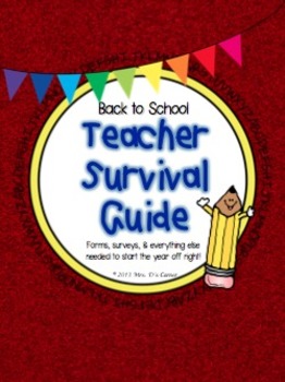 Preview of Back to School Packet - Teacher Survivor Guide - First Days of School