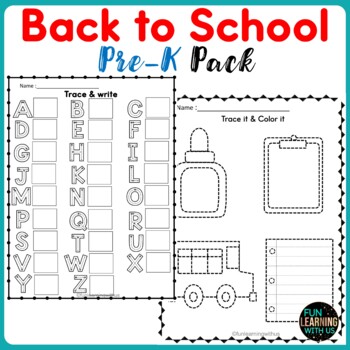 Preview of Back to School Packet for Preschool& Pre-K Early Finishers 